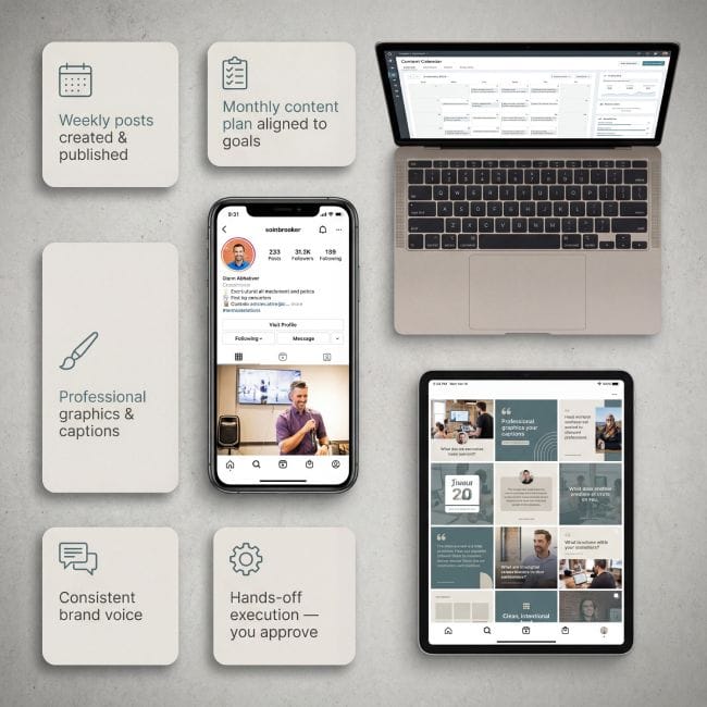 Devices with social media layouts on them