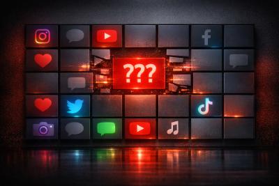 Colorful social medi