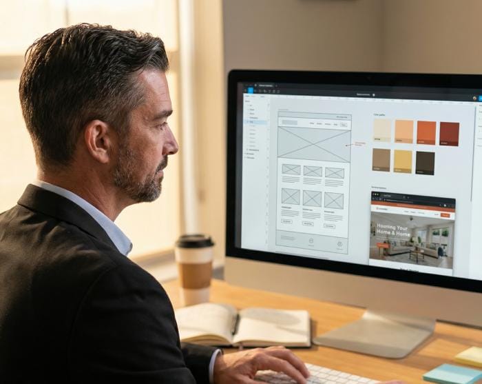 JT working on a website